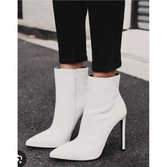TONY BIANCO Freddie Women Booties in White Capretto. Size 9 - Picture 15 of 15